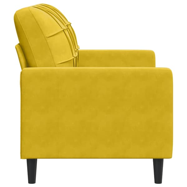 2-sitssoffa gul 120 cm sammet