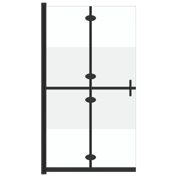 Vikbar duschvägg med halvfrostat ESG-glas 110x190 cm