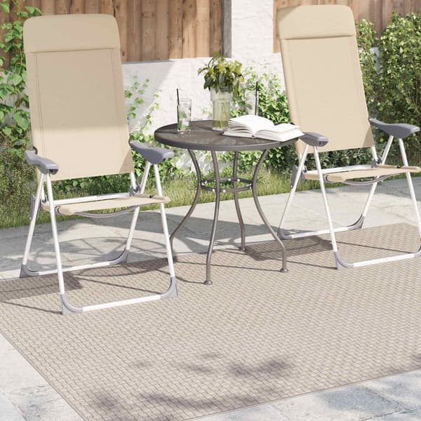 Områdesmattor Rektangulär FARO Kräm 200 x 140 cm Polyester