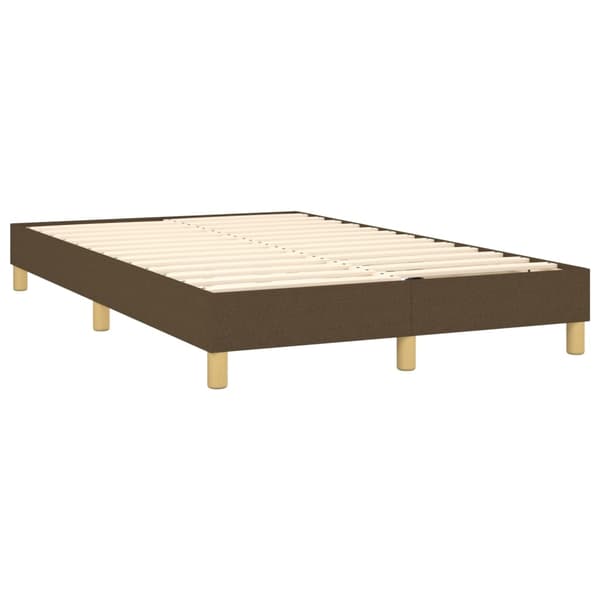Boxspring-sängram mörkbrun 120x200 cm tyg