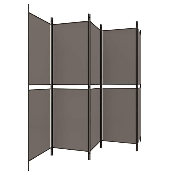 Rumsavdelare 5 paneler antracit 250x180 cm tyg