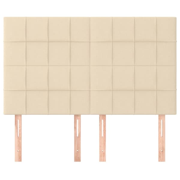 Sänggavel creme 144x5x118/128 cm tyg