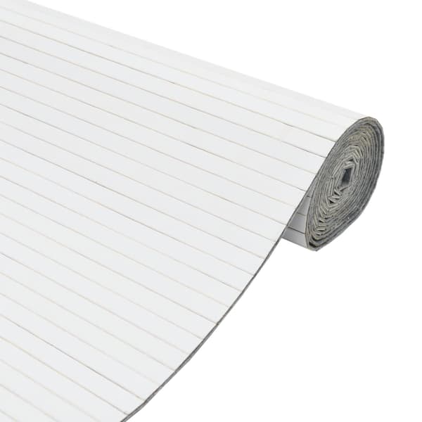 Rumsavdelare vit bredd 600 cm höjd 165 cm bambu