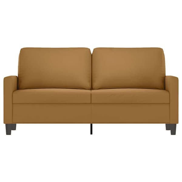 Soffa 2-sits brun 140 cm sammet