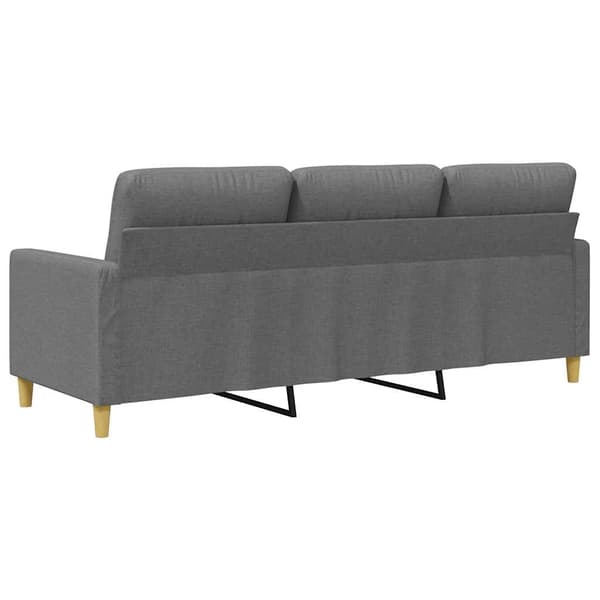 3-sitssoffa mörkgrå 180 cm tyg