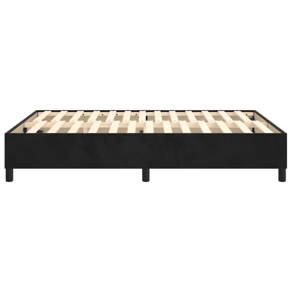 Boxspring-sängram svart 140x190 cm sammet