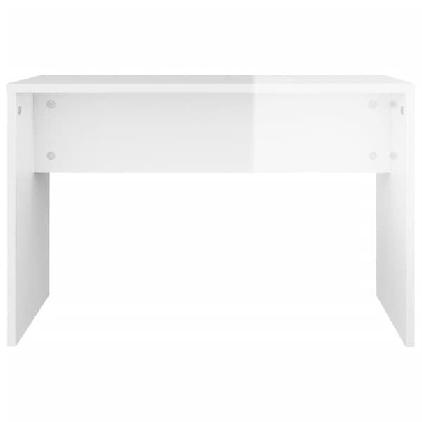 Sminkbord set vit högglans 74,5x40x141 cm