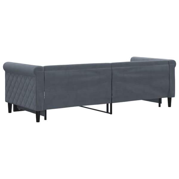 Dagbädd utdragbar mörkgrå 80x200 cm sammet