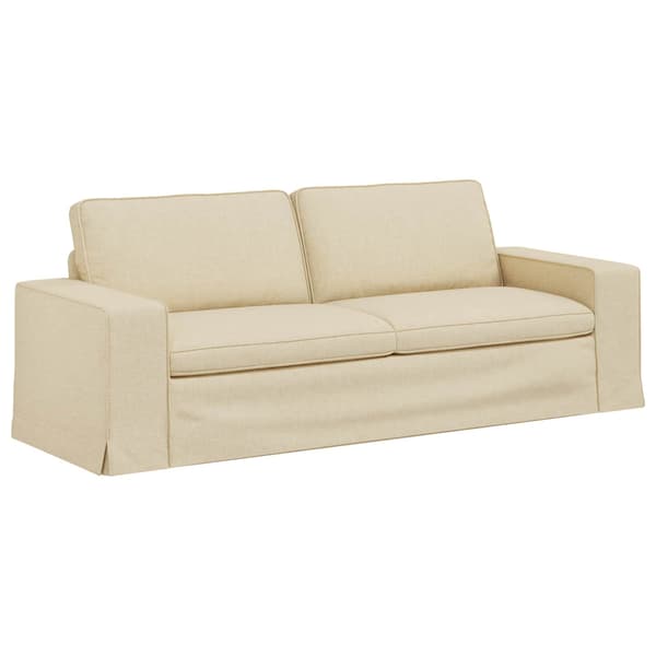 Soffa Kräm 222 x 80 x 82 cm tyg