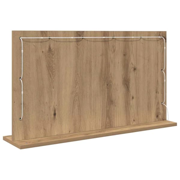 Smink Spegel Artisan Ek 80 x 45 x 18 cm Rektangulär