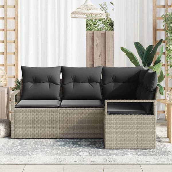 Soffset 4 pcs Ljusgrå konstrotting