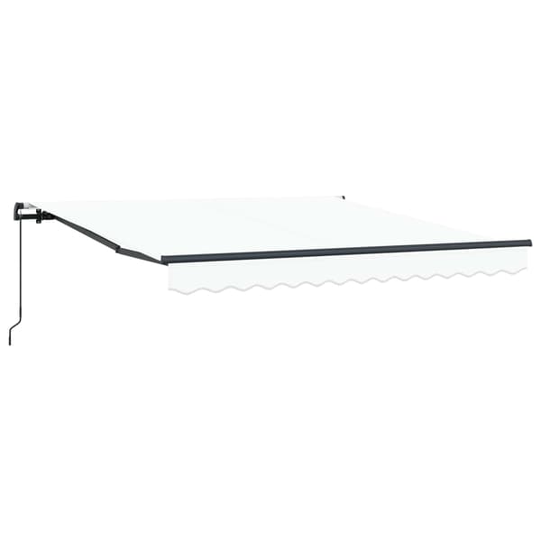 Utfällbar markis Vit 300 x 250 cm Polyester och Stål
