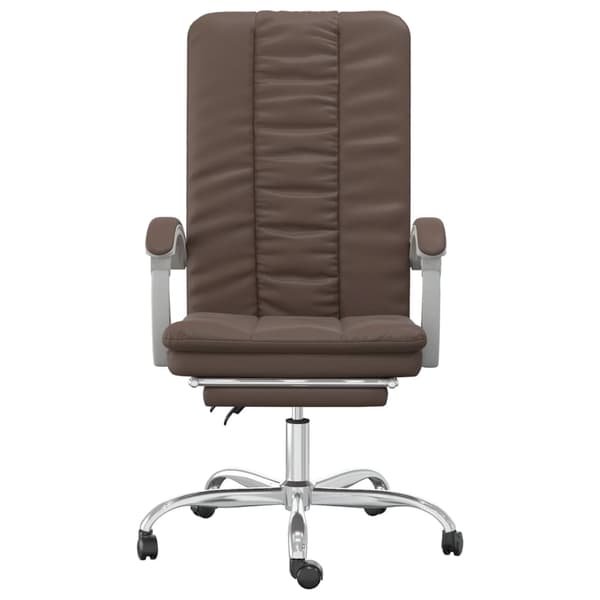 Kontorsstol brun konstläder