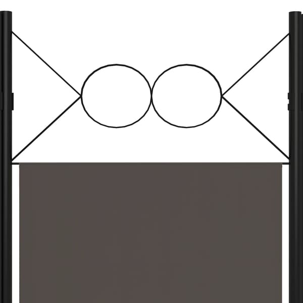 Rumsavdelare 3 paneler antracit 120x180 cm