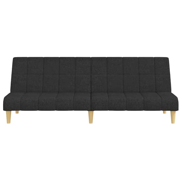 Bäddsoffa 2-sits svart tyg