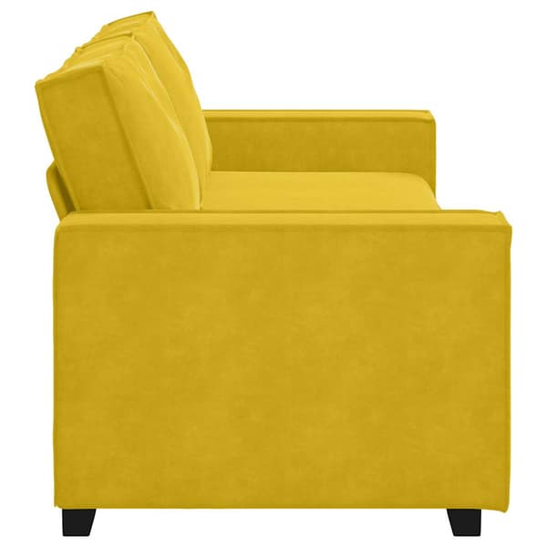 3-sitssoffa gul 220x78x84 cm sammet