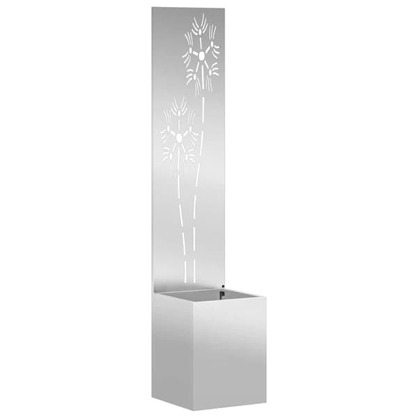 Trädgårds integritetsskärm Silver 32 x 150 cm Galvaniserat stål