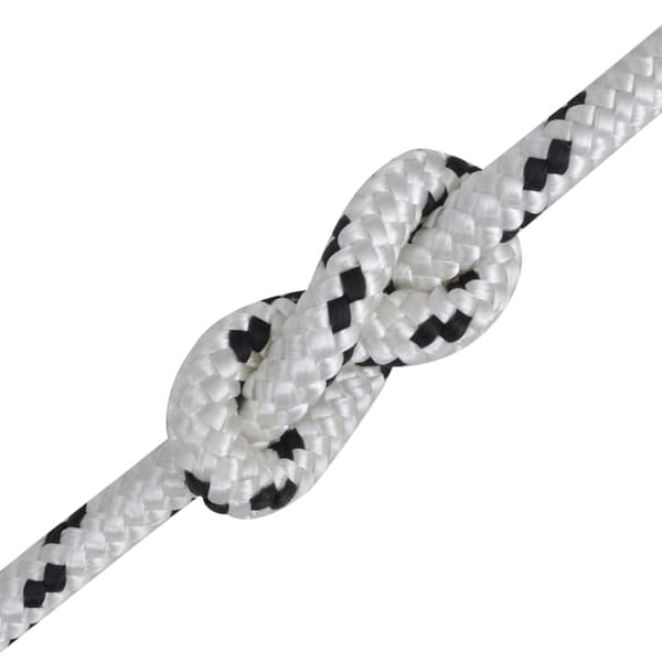Båtlina flätad 12 mm x 250 m polyester vit