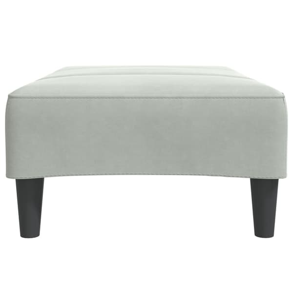 Fotpall Ljusgrå 77x55x31 cm sammet