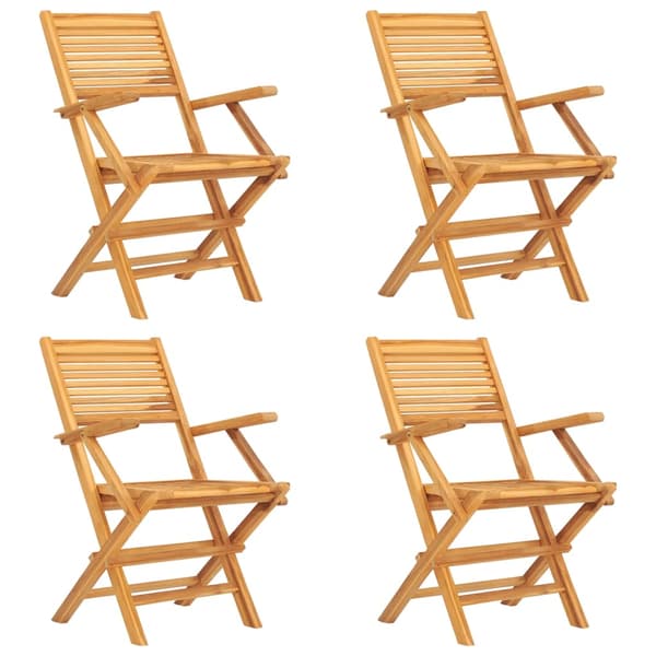 Matgrupp för trädgården 5 delar massiv teak