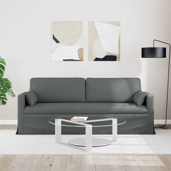 Soffa Mörkgrå 198 x 78 x 80 cm tyg