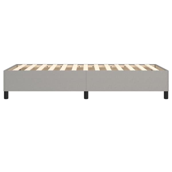 Boxspring-sängram ljusgrå 90x190 cm tyg