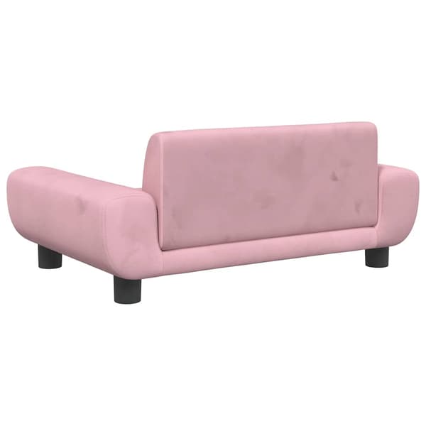 Hundbädd rosa 70x45x33 cm sammet