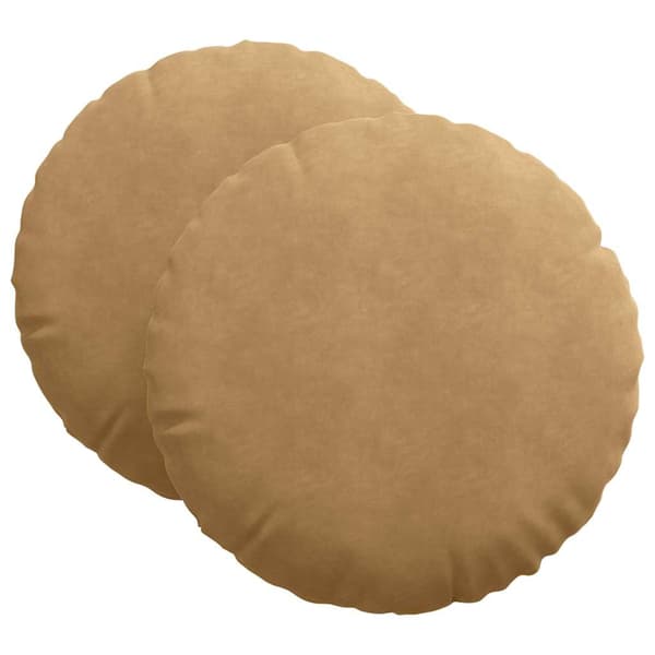 Sittkuddar 2 pcs Brun Ø60 x 21 cm Sammet