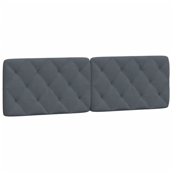 Headboard Cushion Dark Grey 152 cm Velvet