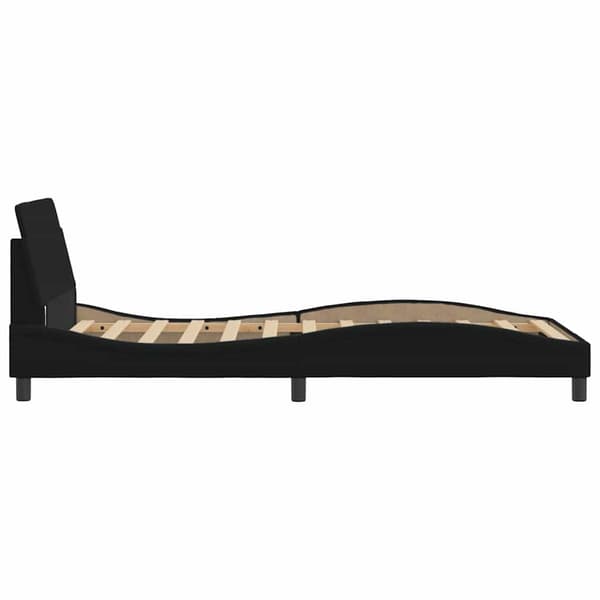 Bed Frame "Dover" Black 100x200 cm Fabric
