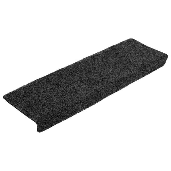Trappmattor självhäftande 20 st 65x21x4 cm mörkgrå rektangulär kant