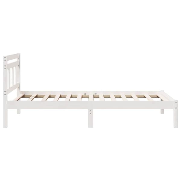 Sängram Vit 80 x 200 cm Massiv furu