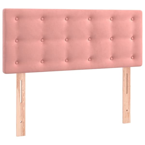 Ramsäng med madrass rosa 120x200 cm sammet