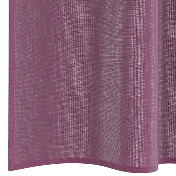Voile gardiner med stångfickor 2 st lila