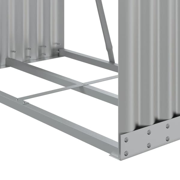 Vedställ silver 80x45x120 cm galvaniserat stål