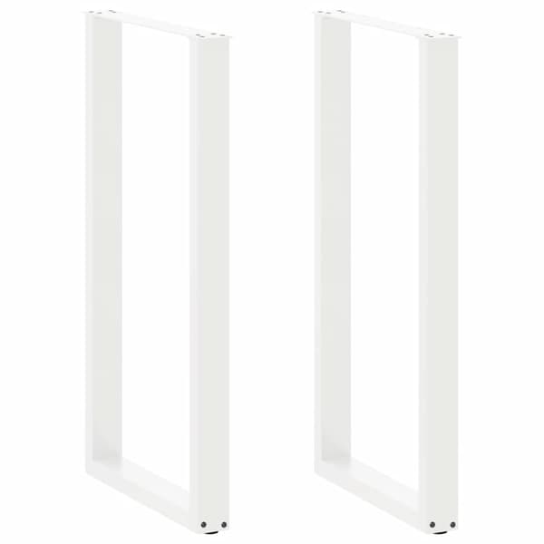 Barbordsben U-formade 2 st vita 60x(110-111) cm stål