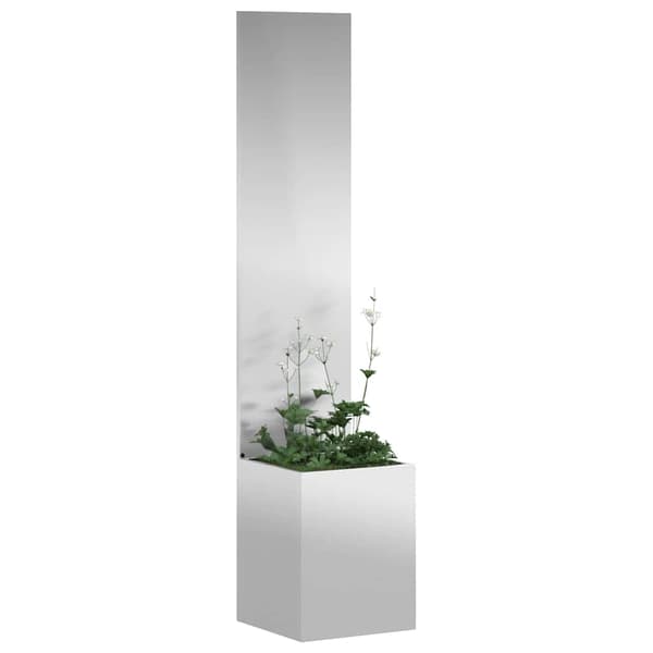 Trädgårds integritetsskärm Silver 32 x 150 cm Galvaniserat stål