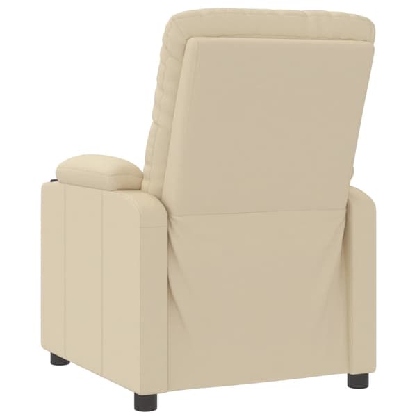 Reclinerfåtölj gräddvit tyg