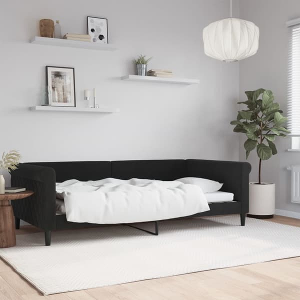 Dagbädd svart 100x200 cm sammet