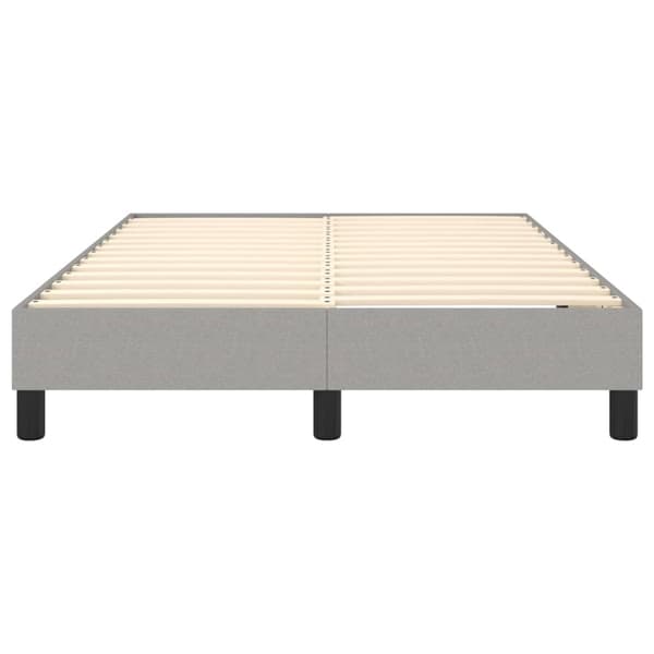 Boxspring-sängram ljusgrå 120x200 cm tyg