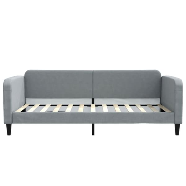 Dagbädd utdragbar ljusgrå 100x200 cm tyg