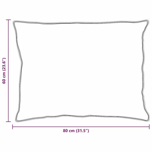 Kudde med kudde 2 pcs Vit 60 x 80 cm Bomull