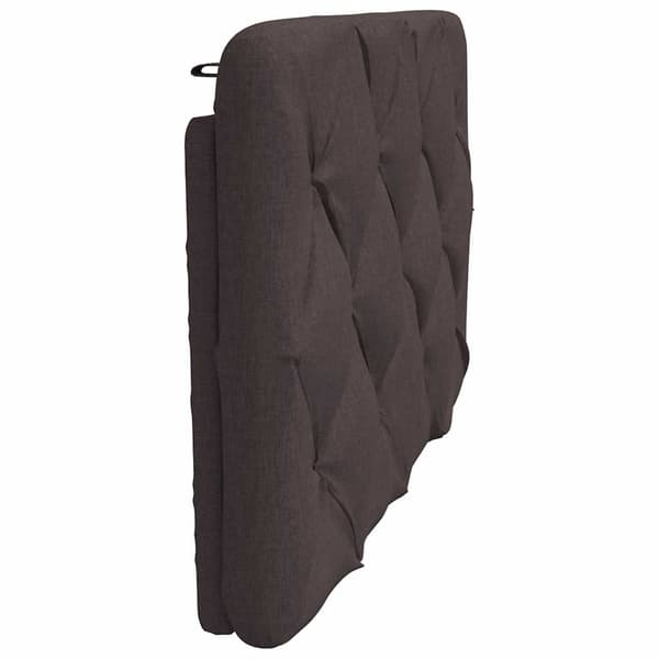 Headboard Cushion Dark Brown 80 cm Fabric
