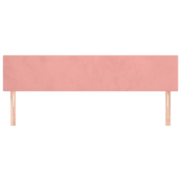 Sänggavlar rosa 180x5x78/88 cm sammet