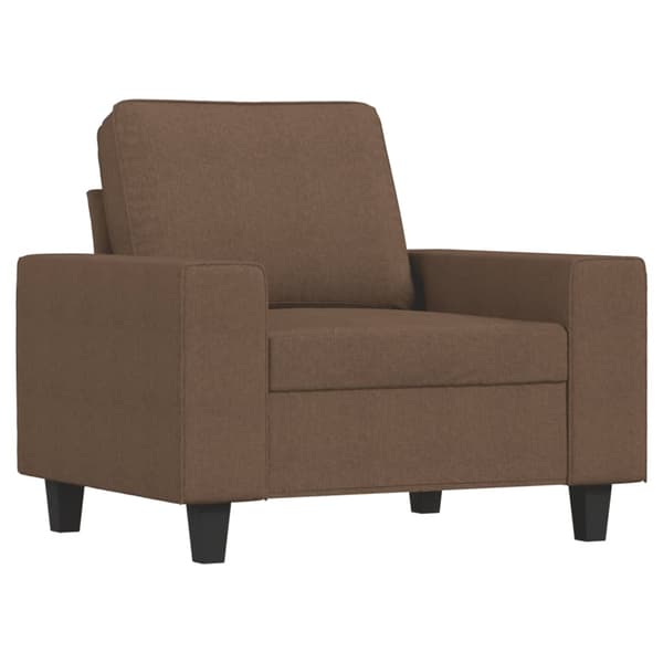 Fåtölj brun 60 cm tyg