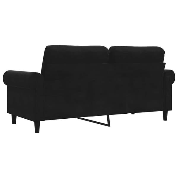 Soffa 2-sits svart 140 cm sammet