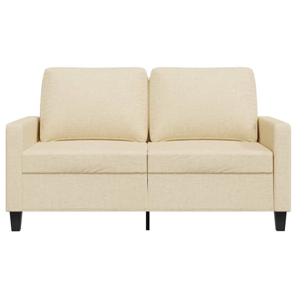 2-sitssoffa gräddvit 120 cm tyg