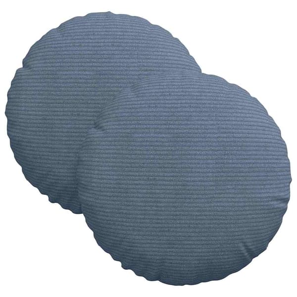 Sittkuddar 2 pcs Blå Ø30 x 13 cm Kordread tyg