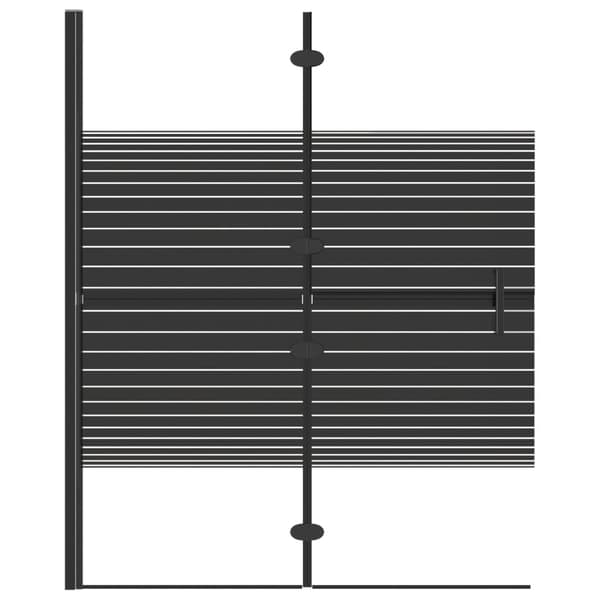 Duschvägg fällbar ESG 100x140 cm svart
