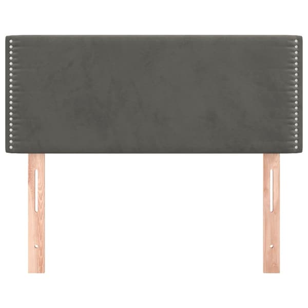 Sänggavel mörkgrå 90x5x78/88 cm sammet